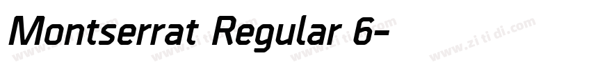 Montserrat Regular 6字体转换